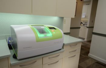 Planmeca system used for 3D imaging of a tooth.